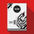 Book cover template with abstract elements