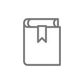 Book, criminal administrative code, constitution line icon. Royalty Free Stock Photo