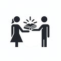 ai generated. book crossing icon Royalty Free Stock Photo