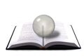 Book and crystal sphere Royalty Free Stock Photo