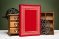 Book and decor in vintage style Royalty Free Stock Photo