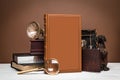 Book and decor in vintage style Royalty Free Stock Photo