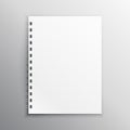 Book or diary mockup brank template with spiral binding