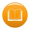 Book dictionary icon vector orange