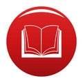 Book dictionary icon vector red