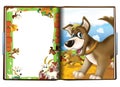 The book about dogs - illustration for the children Royalty Free Stock Photo
