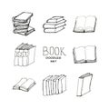 Book doodles set