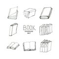 Book doodles set