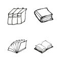 Book doodles set