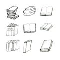 Book doodles set