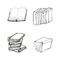 Book doodles set