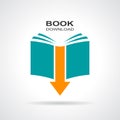 Book download icon Royalty Free Stock Photo