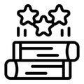 Book ethic core icon outline vector. Business trust