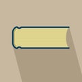 Book. Flat design with long shadow. Vector.