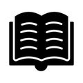 Book glyph flat vector icon Royalty Free Stock Photo