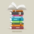 Book Flat Icons Set. Vector.