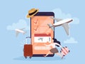 Book flight online concept. Idea of travel