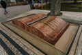 Book Fountain Turning the Page in Gulhane park, Istanbul, turkey - 12th may 2023