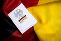 The book of German constitution basic law on flag of federal republic of Germany