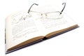 Book and glases Royalty Free Stock Photo