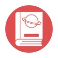Asteroid glypy with color background vector icon which can easily modify or edit