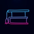 Book and graduate cap sketch nolan icon. Simple thin line, outline vector of education icons for ui and ux, website or mobile