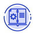 Book, Guide, Hardware, Instruction Blue Dotted Line Line Icon Royalty Free Stock Photo