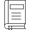 Book Half Glyph Vector Icon which can easily modified .