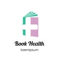 Book health logo symbol or icon template design