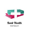 Book health logo symbol or icon template design