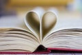 Book with heart shaped pages Royalty Free Stock Photo