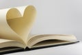 Book with heart-shaped pages Royalty Free Stock Photo