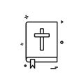 book holy bible icon vector design