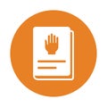 Book, honesty icon. Orange color vector EPS