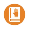 Book, honesty, orange oath icon