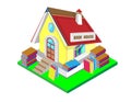 Book House . Vector illustration Royalty Free Stock Photo