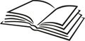 Book icon caligraphy style