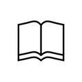 Book icon in flat style Paper book symbol on white