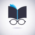 Book icon with Glasses.