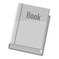 Book icon, gray monochrome style Royalty Free Stock Photo