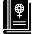 Book icon, International Women`s Day related vector