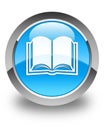Book icon glossy cyan blue round button Royalty Free Stock Photo