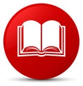 Book icon red round button