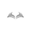 Book icon logo design template illustration Royalty Free Stock Photo