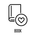 Book icon or logo in modern line style. Royalty Free Stock Photo