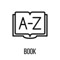 Book icon or logo in modern line style. Royalty Free Stock Photo