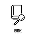 Book icon or logo in modern line style. Royalty Free Stock Photo