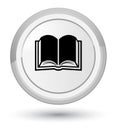 Book icon prime white round button Royalty Free Stock Photo