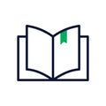 Book icon related to education, library, book store or knowledge symbol Royalty Free Stock Photo