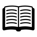 Book icon in solid style for any projects Royalty Free Stock Photo